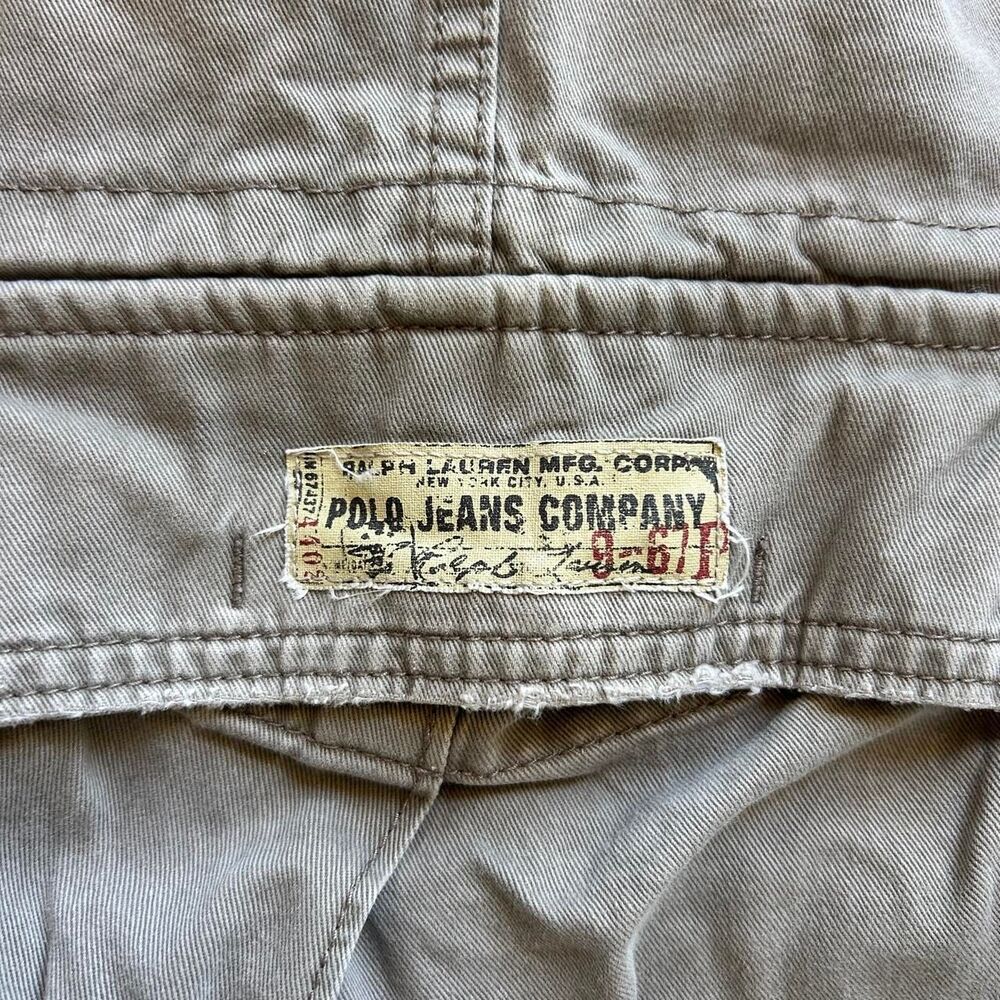 Polo Jeans Company vtg 00s y2k baggy cargo double knee distressed skater shorts